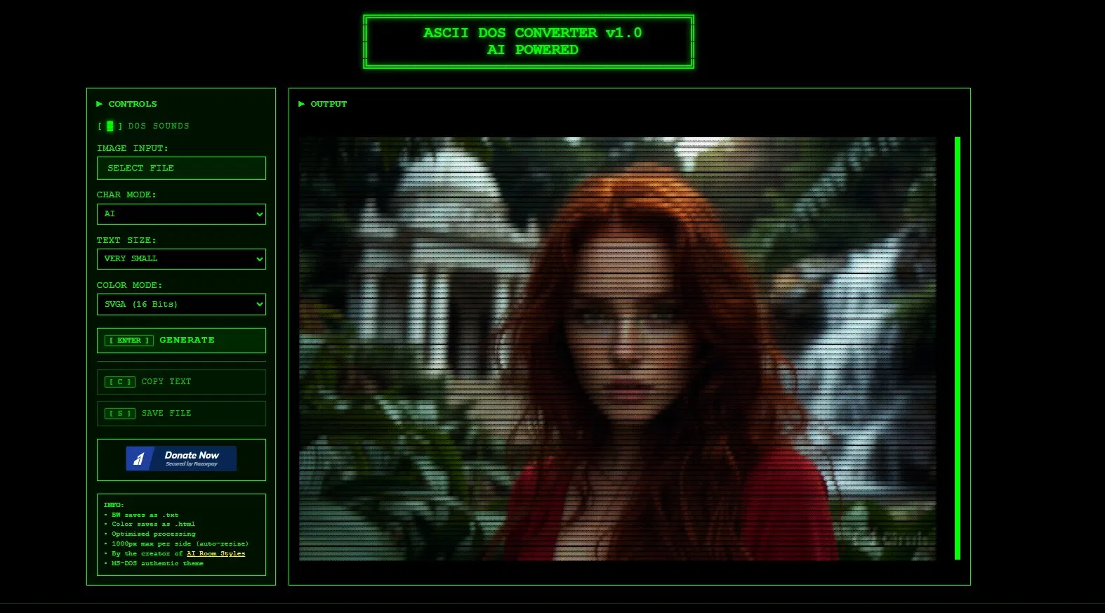 ASCII Art Converter screenshot