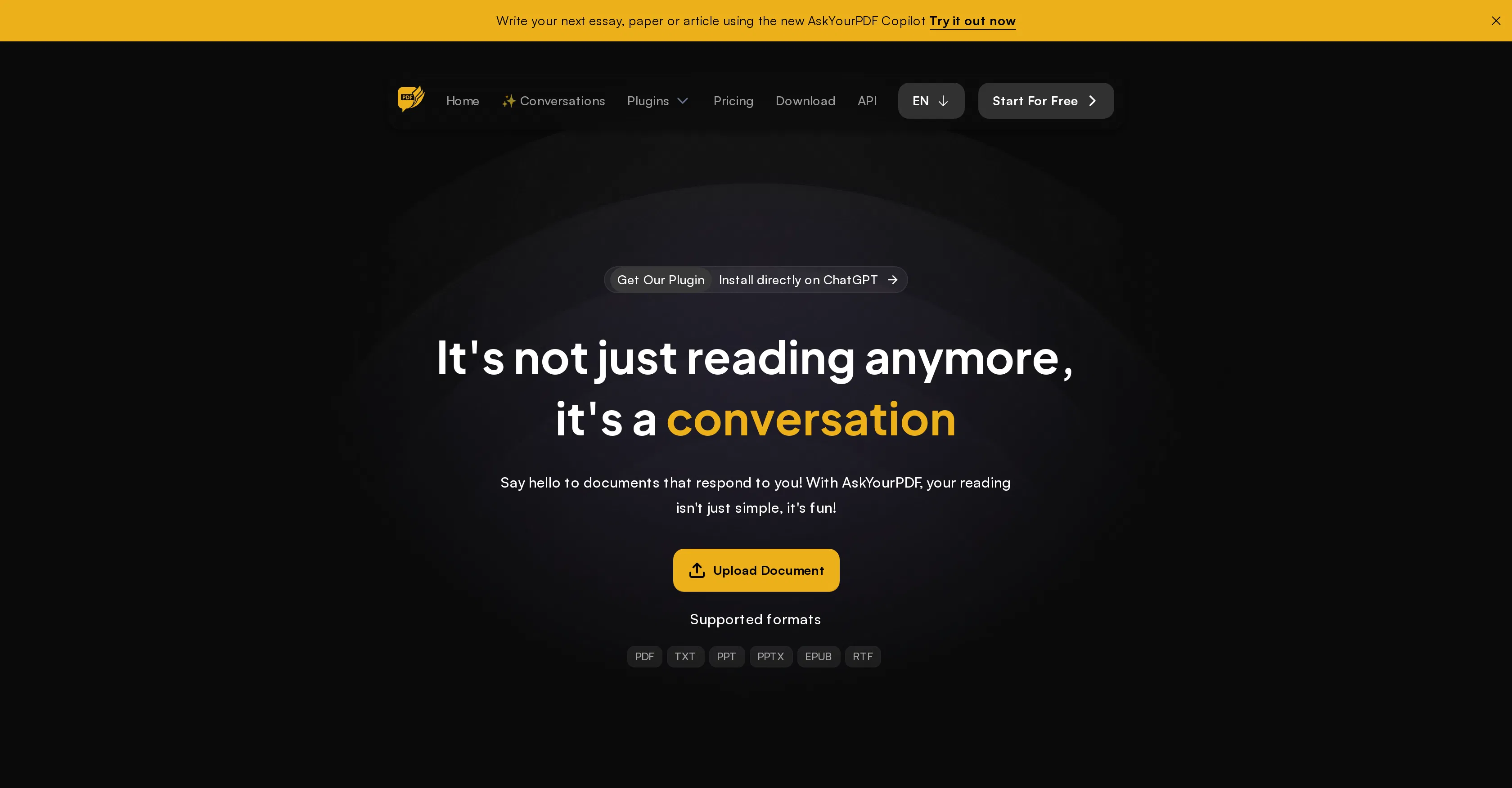 Ask Your PDF screenshot