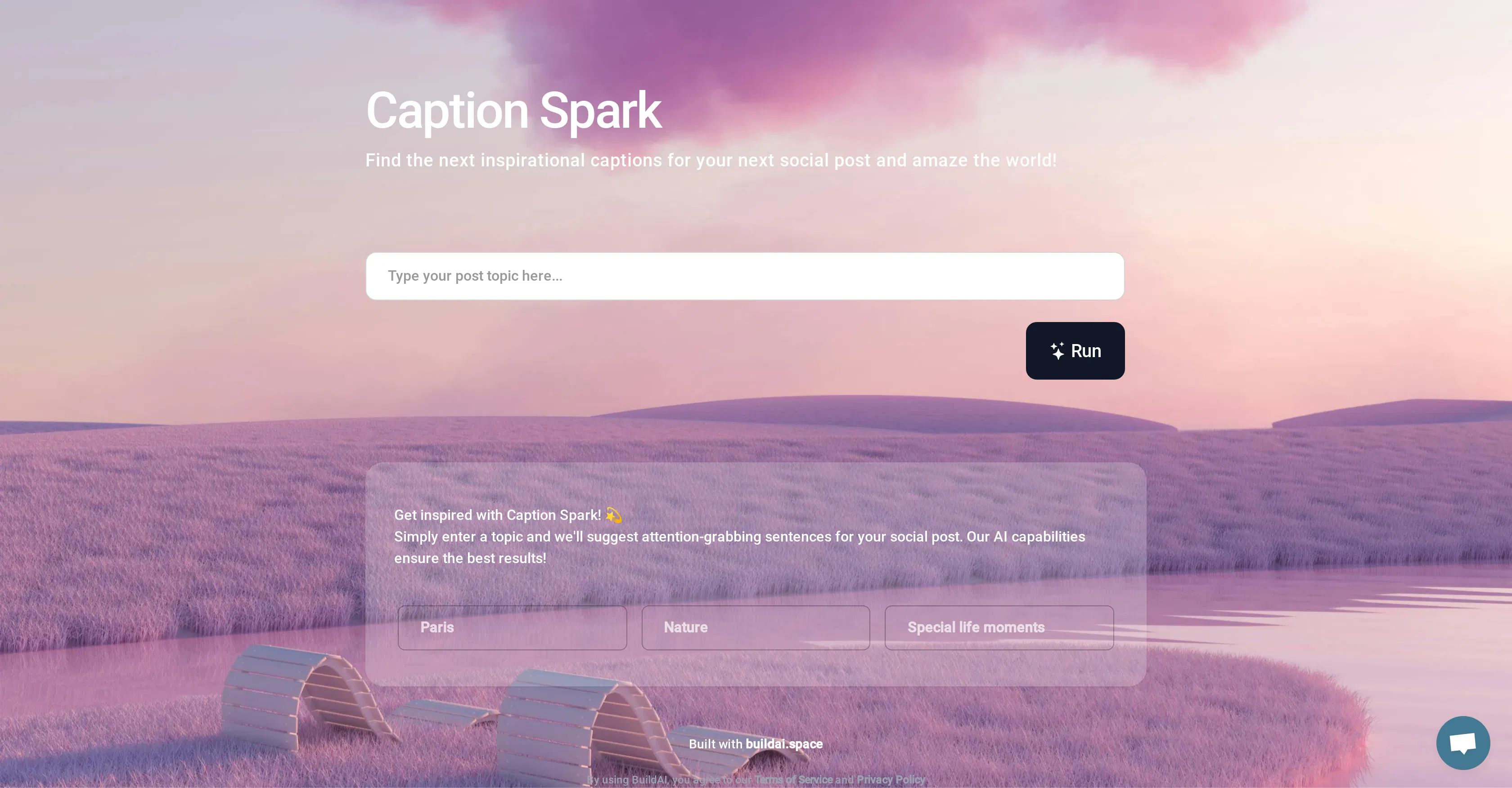 Caption-spark screenshot