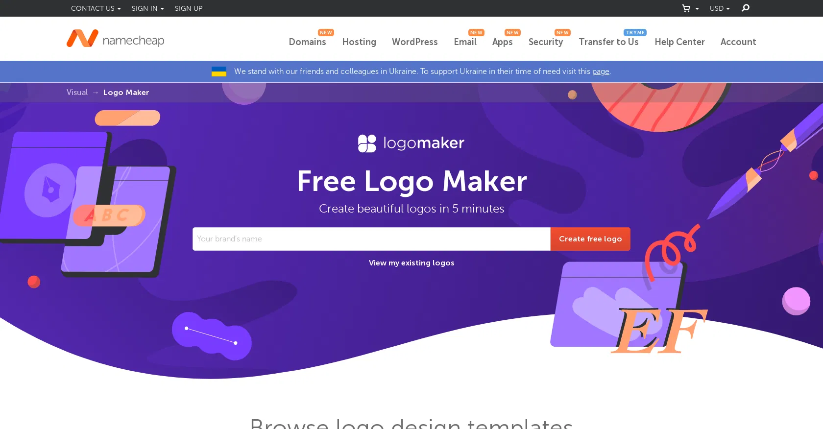 Namecheap Free Logo Maker screenshot