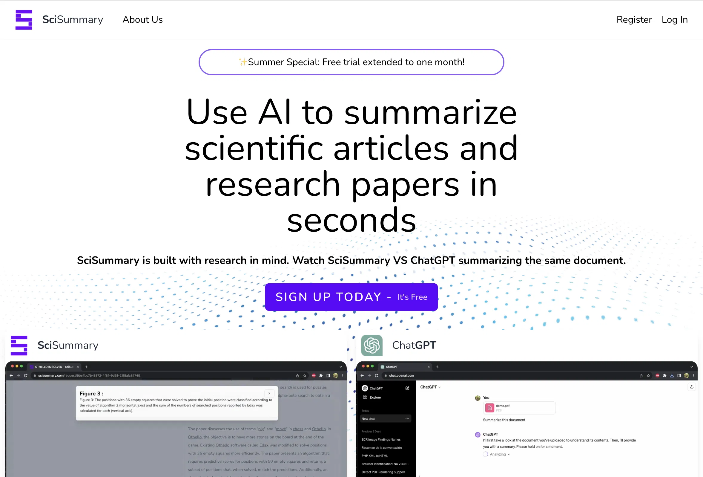 Scisummary screenshot