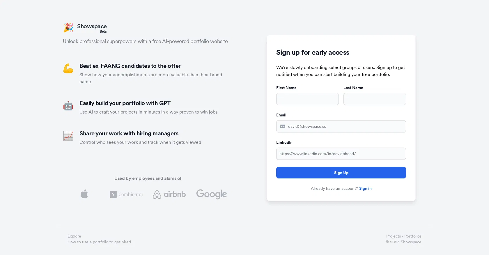 Showspace screenshot
