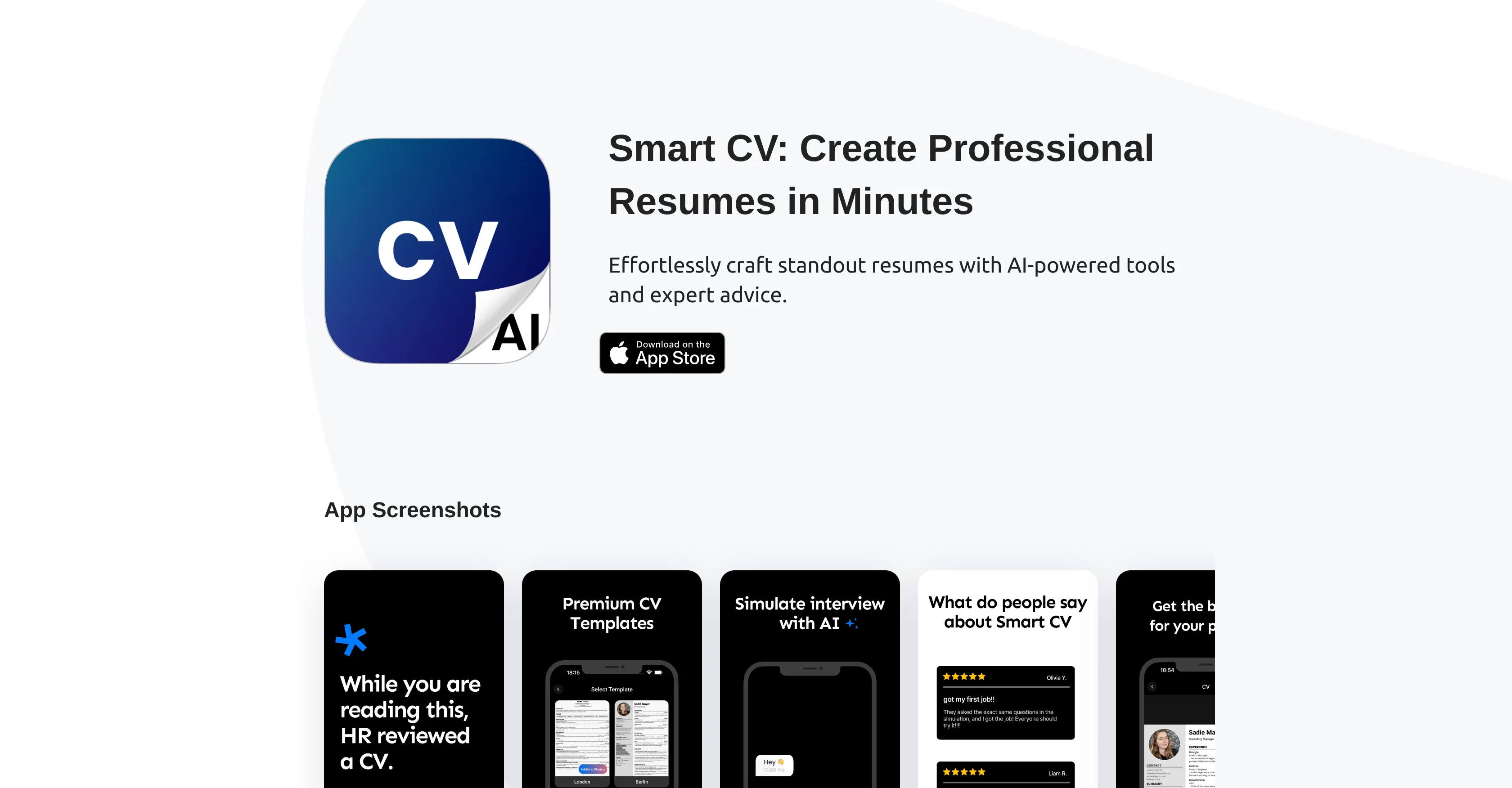 Smart CV: Resume Maker screenshot