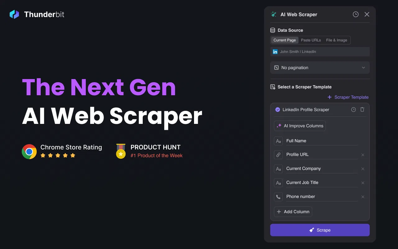 Thunderbit screenshot